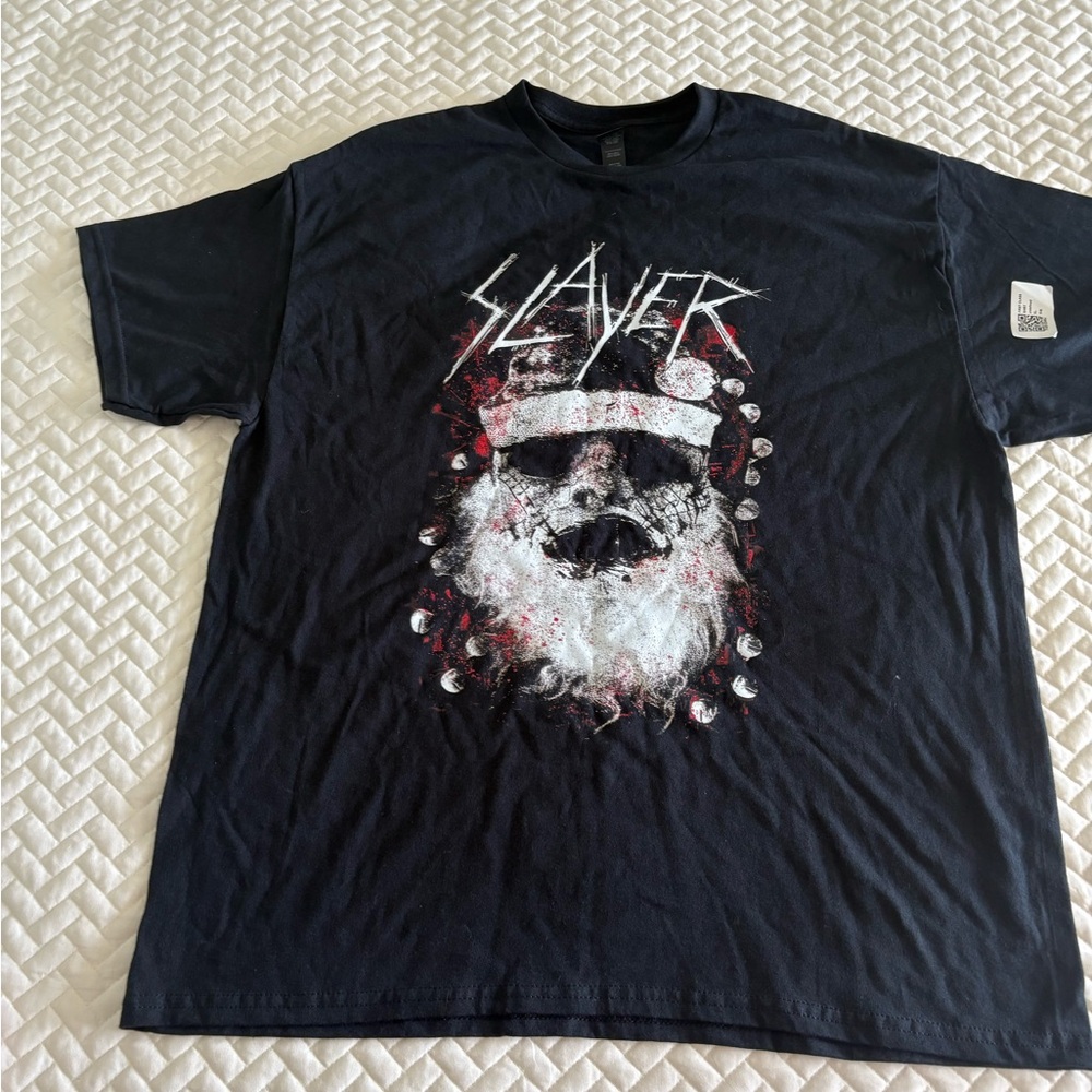 NWT Slayer Christmas shirt. Gildan Black Short Sleeve Graphic Tee